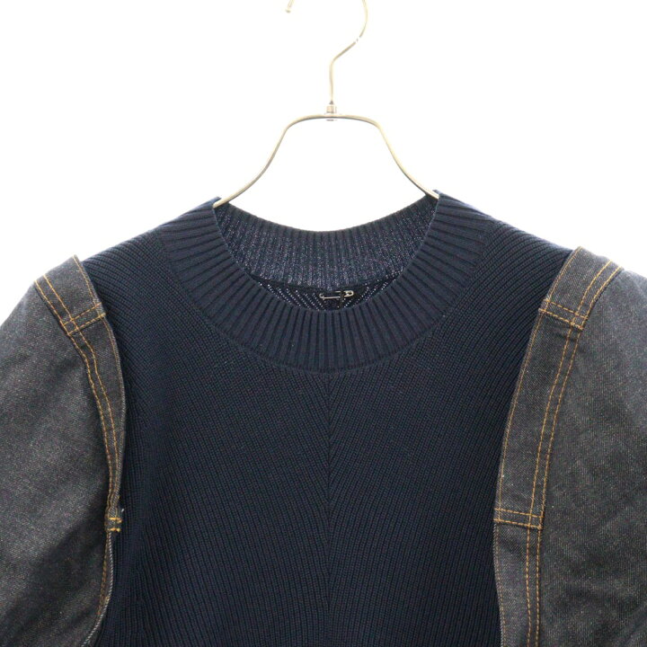 楽天市場】Sacai(サカイ) サイズ:1 24AW Denim Docking Knit デニム  