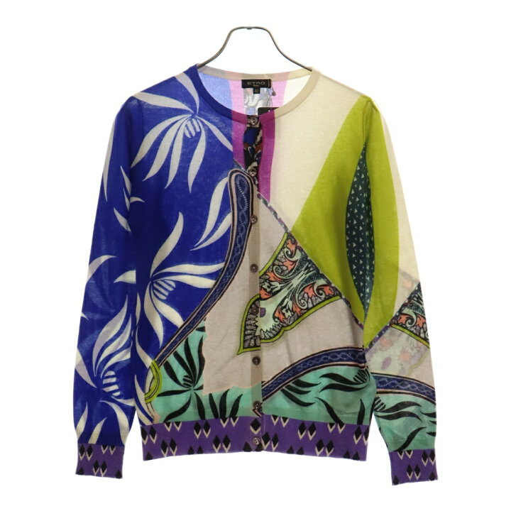 楽天市場】ETRO(エトロ) サイズ:42 総柄 カシミヤ混 シルク 