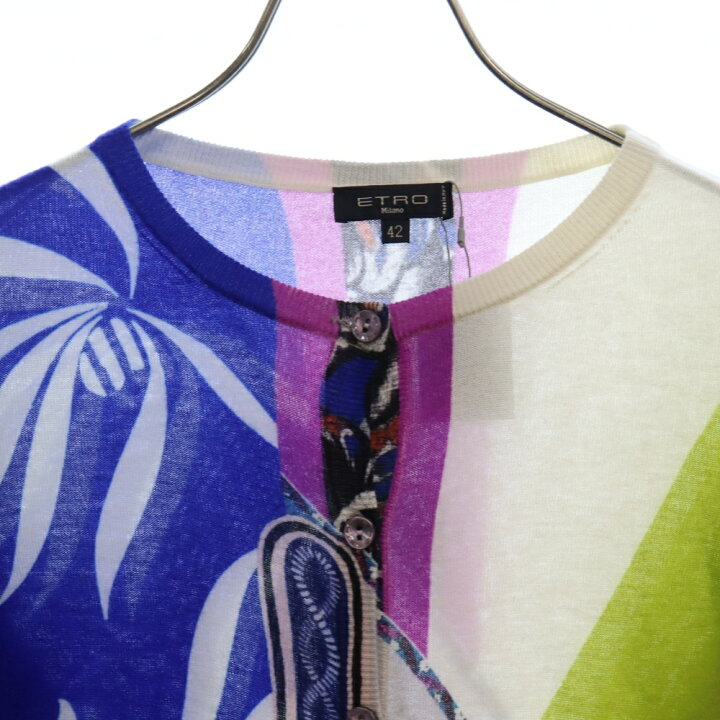 楽天市場】ETRO(エトロ) サイズ:42 総柄 カシミヤ混 シルクニット 