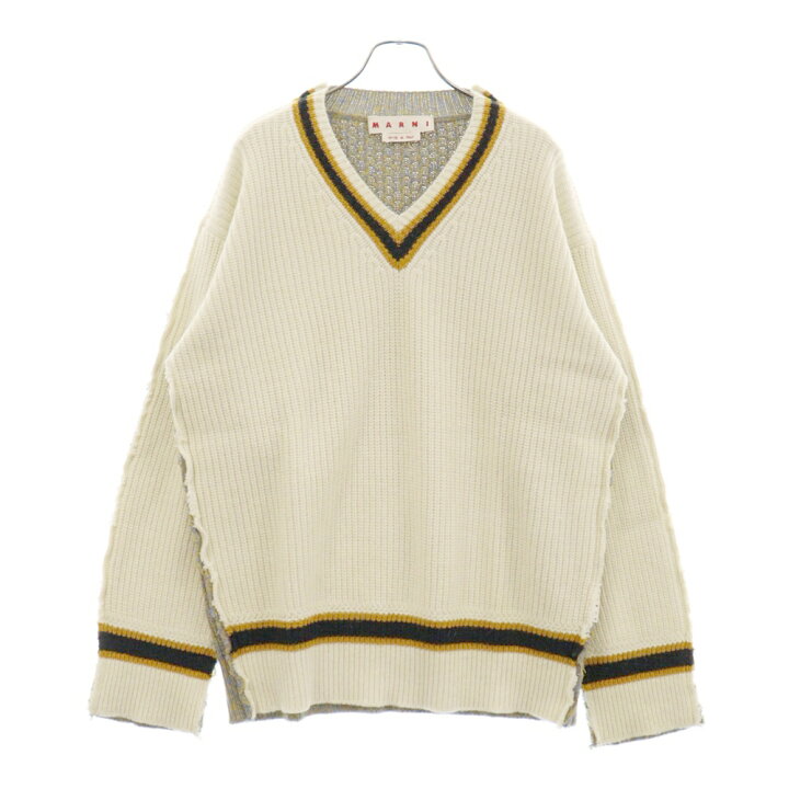 楽天市場】MARNI(マルニ) サイズ:48 22AW 切替 Vネック ニットセーター 