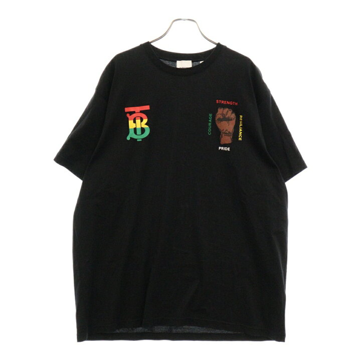 BURBERRY 黒 Tシャツ Lサイズ ロゴプリント