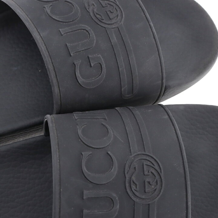 楽天市場】GUCCI(グッチ) サイズ:9 ロゴ ラバー シャワーサンダル 
