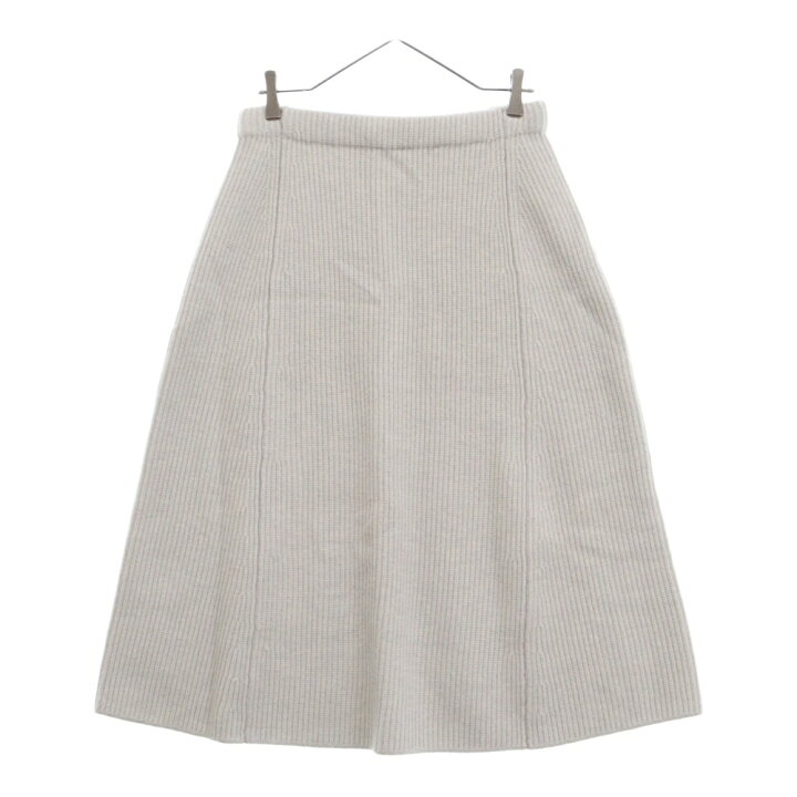 楽天市場】ebure(エブール) ウール ニット ロングスカート グレー  