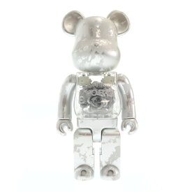MEDICOM TOY(メディコムトイ) サイズ:400% BE@RBRICK Flora (Flower) 400% ベアブリック フラワー フィギュア 人形 シルバー【中古】【程度A】【カラーシルバー】【オンライン限定商品】