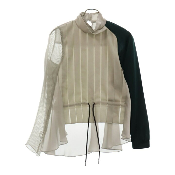 楽天市場】Sacai(サカイ) サイズ:1 21AW Suiting Satin shirt 異素材 