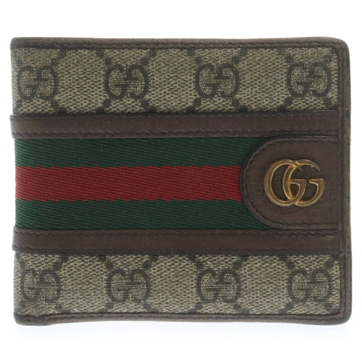 楽天市場】GUCCI(グッチ) GGハーフウォレット 総柄 二つ折り財布 