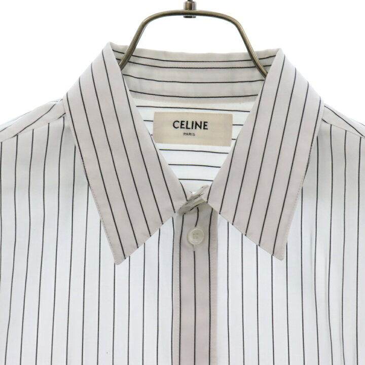 楽天市場】CELINE(セリーヌ) サイズ:39 ストライプコットン長袖シャツ 