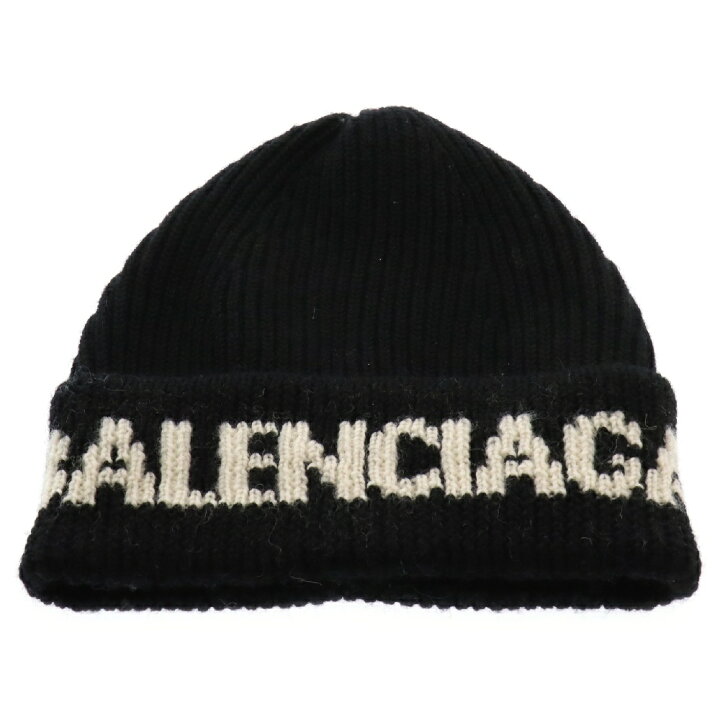 楽天市場】BALENCIAGA(バレンシアガ) 21AW Black Logo Jacquard Beanie 
