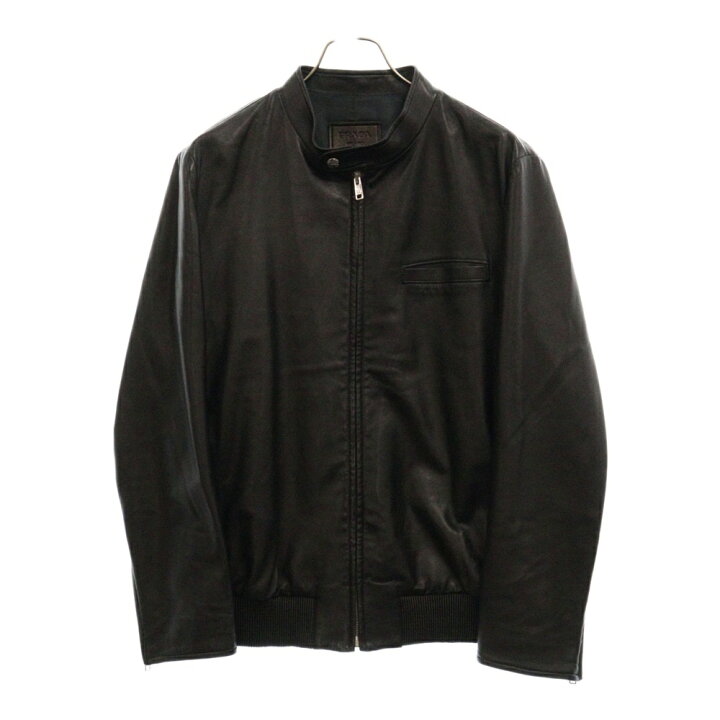 最安 prada ラムレザー ライダーストップ 袖パンチングレザー 50 