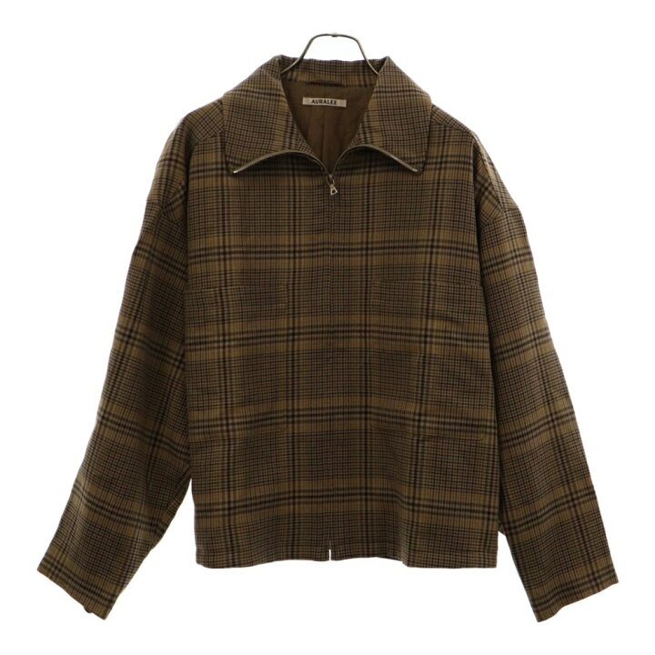 楽天市場】AURALEE(オーラリー) サイズ:3 WOOL SERGE CHECK ZIP-UP 