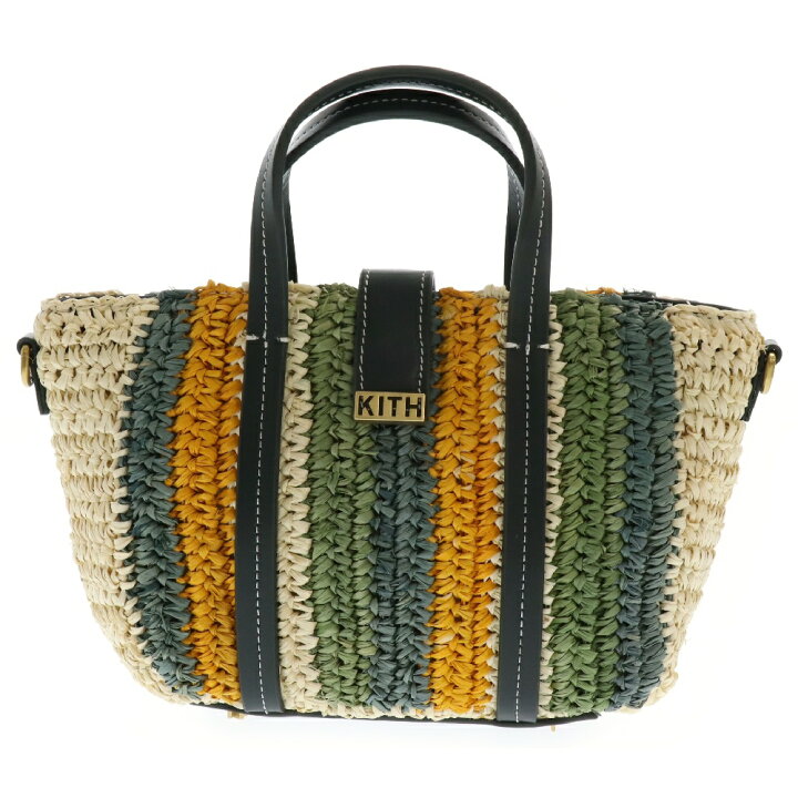 楽天市場】KITH(キス) Women Mini Striped Raffia Tote KHW040061  