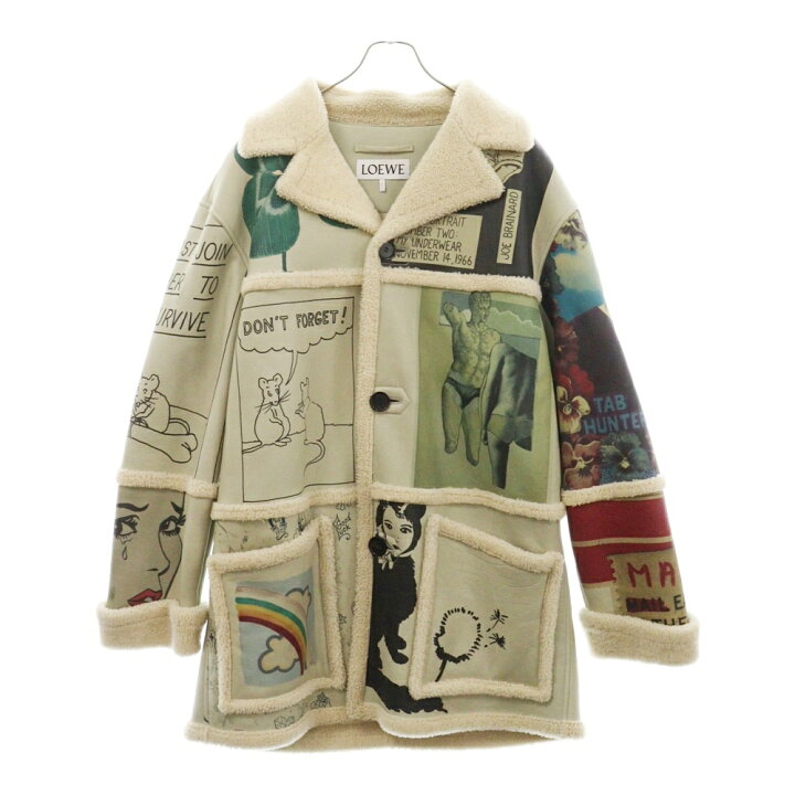 楽天市場】LOEWE(ロエベ) サイズ:M RARE Joe Brainard Shearling Coat 
