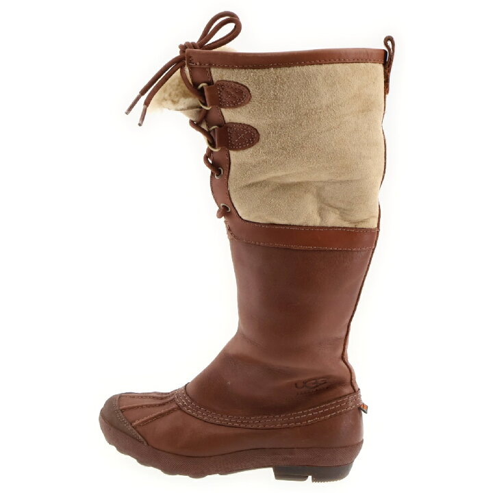 楽天市場】UGG(アグ) サイズ:36.5 サイドジップ 裏ボア レザー ロング 