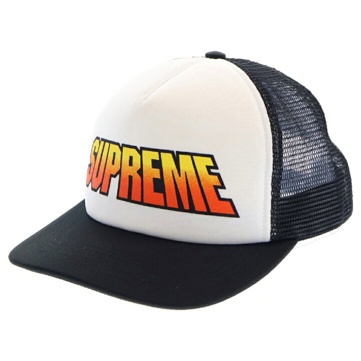 SUPREME メッシュキャップ ホワイト/ブラック