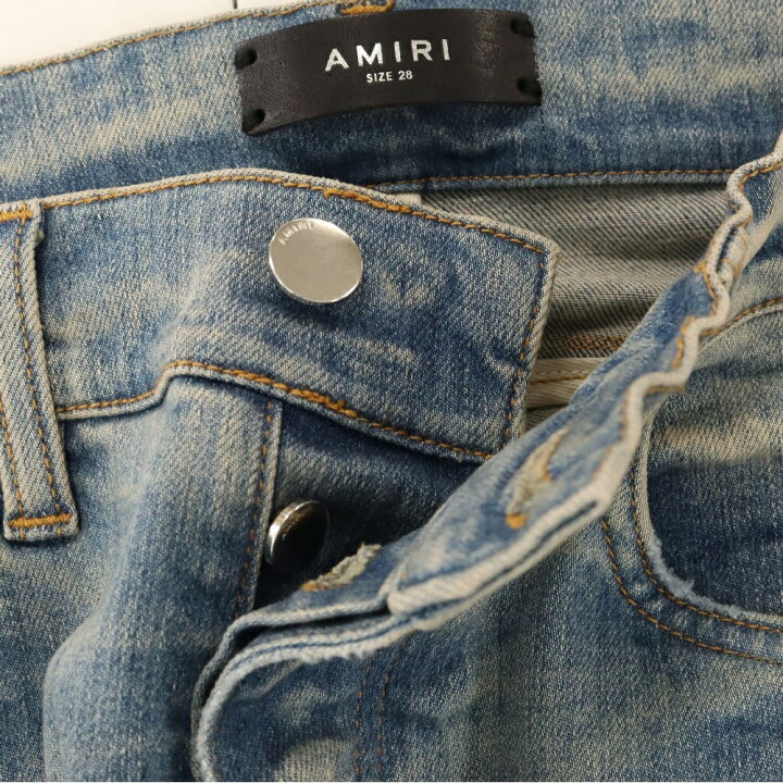 楽天市場】AMIRI(アミリ) サイズ:28 MX1 JEANS 蛇腹切替ダメージ加工 