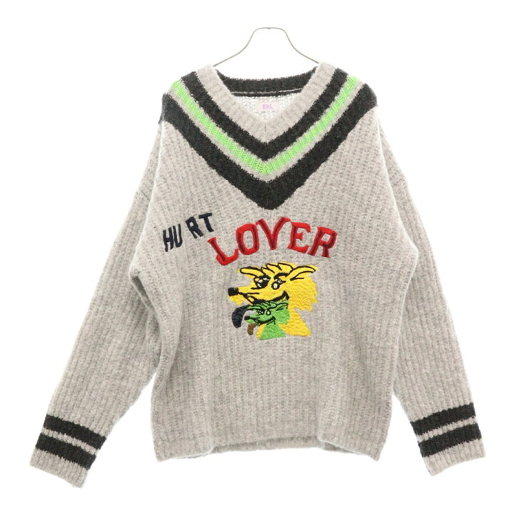 楽天市場】ERL(イーアールエル) サイズ:L Hurt Lover Varsity Knit 