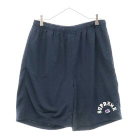 SUPREME(シュプリーム) サイズ:S ×Champion Mesh Short チャンピオン メッシュショーツ フロントロゴ パンツ ネイビー【新古品/中古】【程度S】【カラーネイビー】【取扱店舗名古屋】
