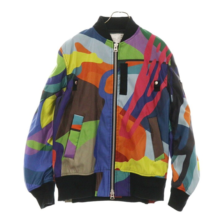 楽天市場】Sacai(サカイ) サイズ:2 21AW×KAWS MA-1 Blouson 21-02562M  