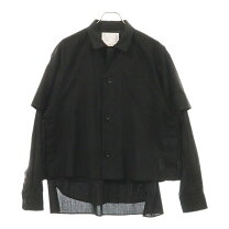 美品sacai レイヤード風 長袖シャツ