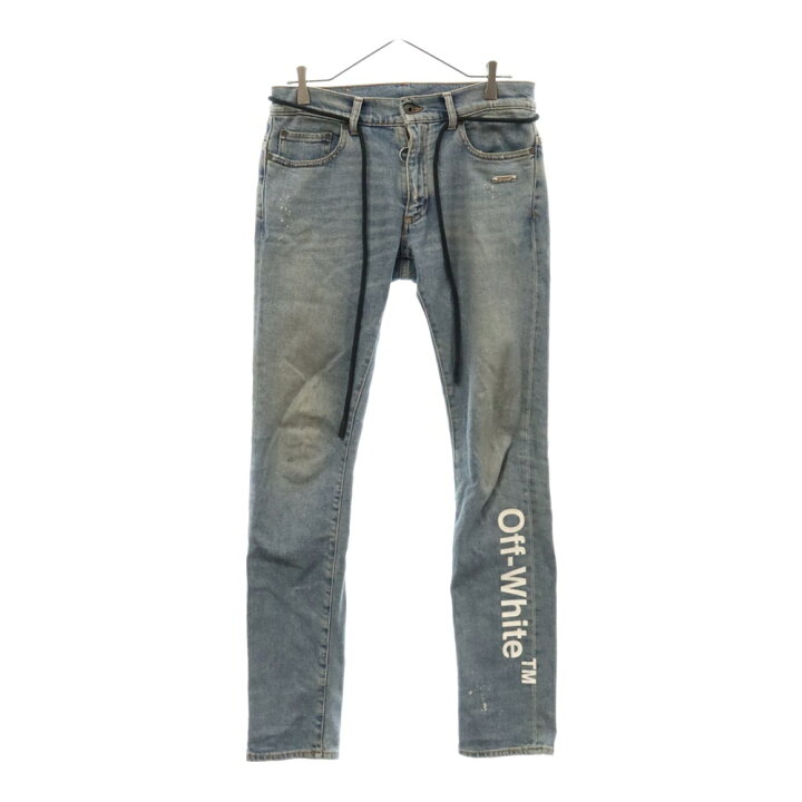 楽天市場】OFF-WHITE(オフホワイト) サイズ:30 ロゴプリント デニム 