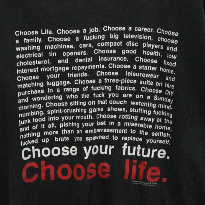 楽天市場】VINTAGE(ヴィンテージ) サイズ:L 90s Trainspotting Choose 