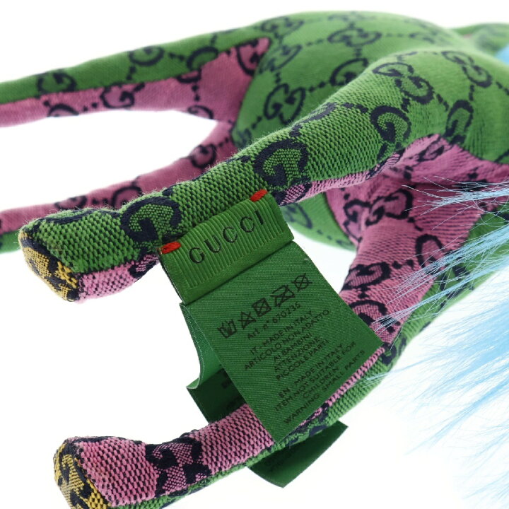 楽天市場】GUCCI(グッチ) デコラティブキリンGG柄ぬいぐるみフィギュア  