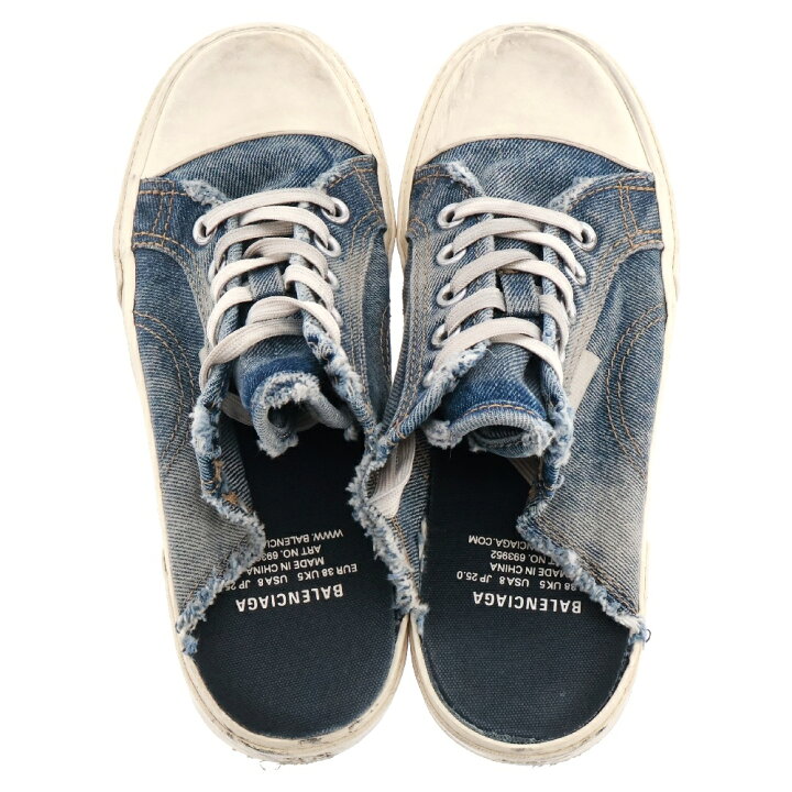 楽天市場】BALENCIAGA(バレンシアガ) サイズ:38 DENIM SLIPPERS 
