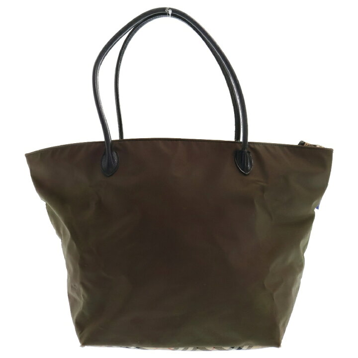 楽天市場】BURBERRY(バーバリー) ナイロン トートバッグ カーキ【中古 