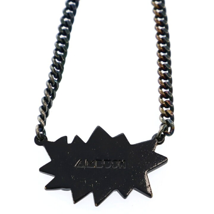 AMBUSH アンブッシュ POW! CHAIN ロゴ ブラック チェーンネックレス  