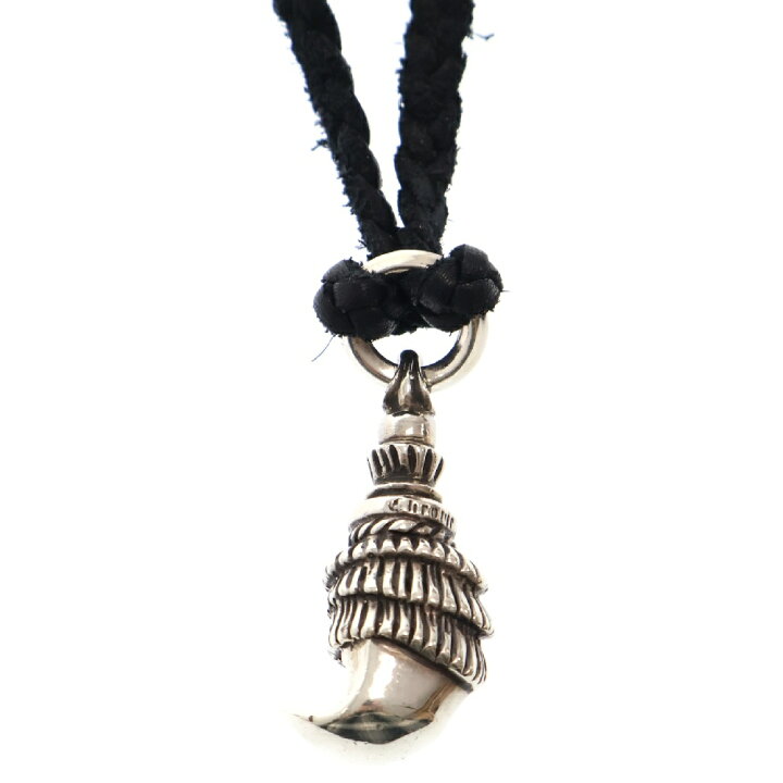 CHROME HEARTS (クロムハーツ) LEATHER BRAID SCROLL ネックレス  
