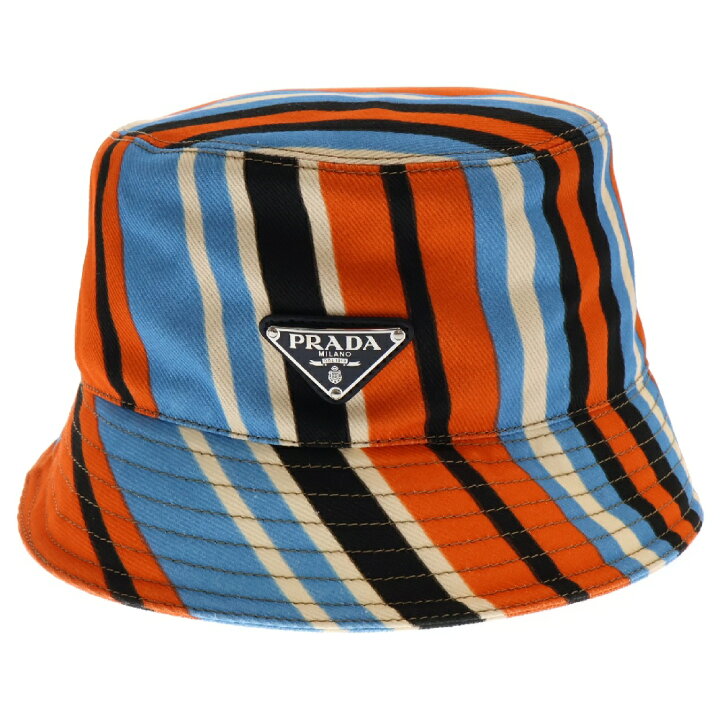 楽天市場】PRADA(プラダ) サイズ:L Print Drill Hat プリントドリル 