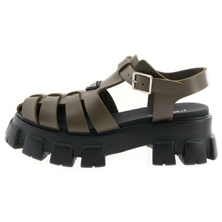 楽天市場】PRADA(プラダ) サイズ:10 MONOLITH RUBBER SANDAL モノリス  