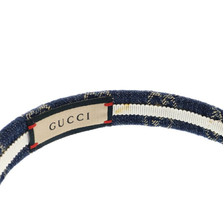 楽天市場】GUCCI(グッチ) GGキャンバス デニムカチューシャ ブルー 
