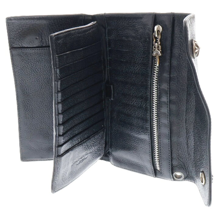 CHROME HEARTS(クロムハーツ) WAVE WALLET CROSS BUTTON ウェーブ 