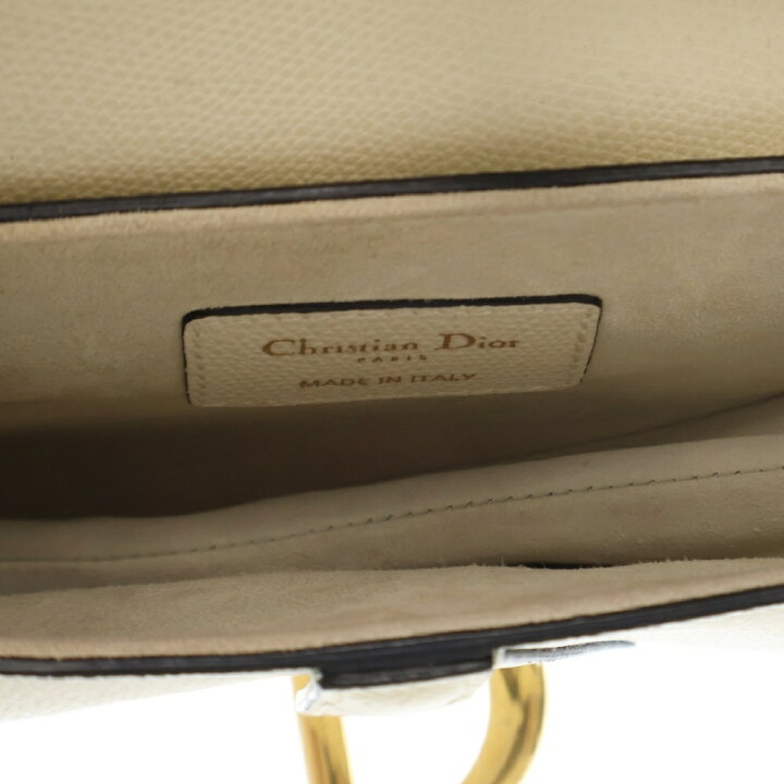 楽天市場】DIOR(ディオール) サドル レザーハンドバッグ ゴールド金具  
