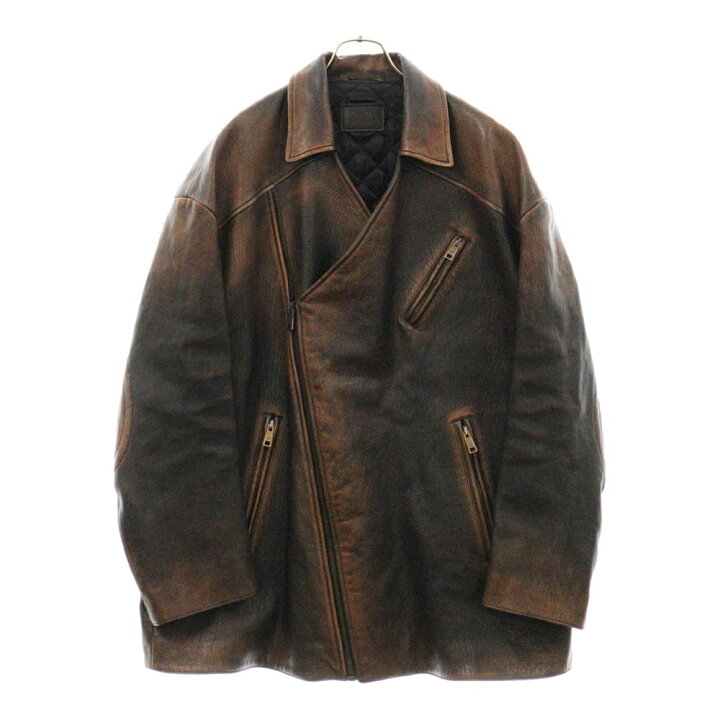 楽天市場】PRADA(プラダ) サイズ:L 21AW Leather Jacket オーバー 