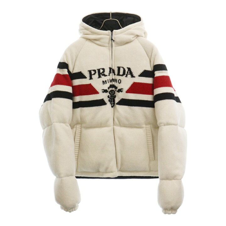 楽天市場】PRADA(プラダ) サイズ:L ウールカシミヤ混紡 ロゴジャガード  