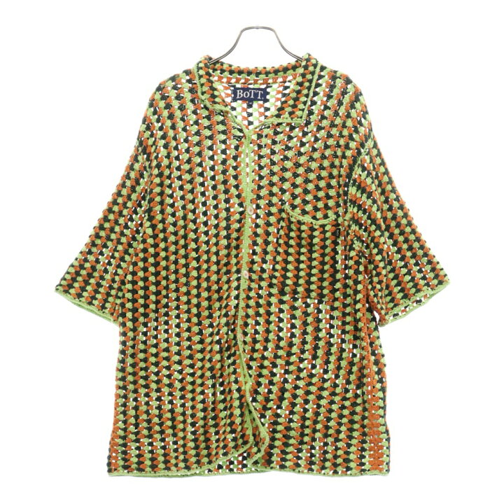 楽天市場】BoTT(ボット) サイズ:M 24SS Cotton Crochet Knit Shirts  