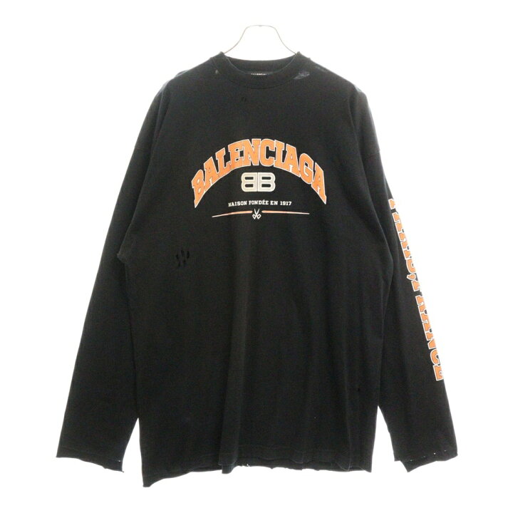 楽天市場】BALENCIAGA(バレンシアガ) サイズ:2 22SS ダメージ加工 ロゴ 