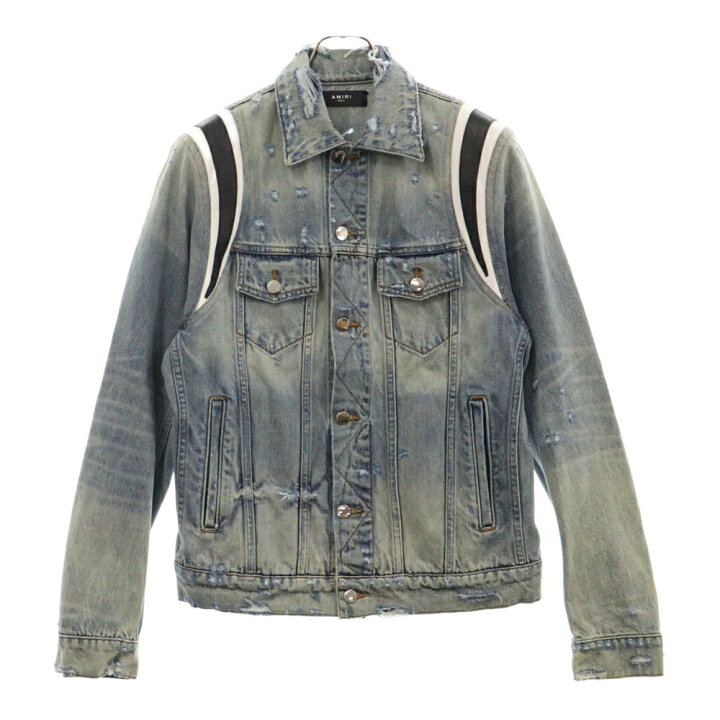 楽天市場】AMIRI(アミリ) サイズ:S Damage Denim Jacket 