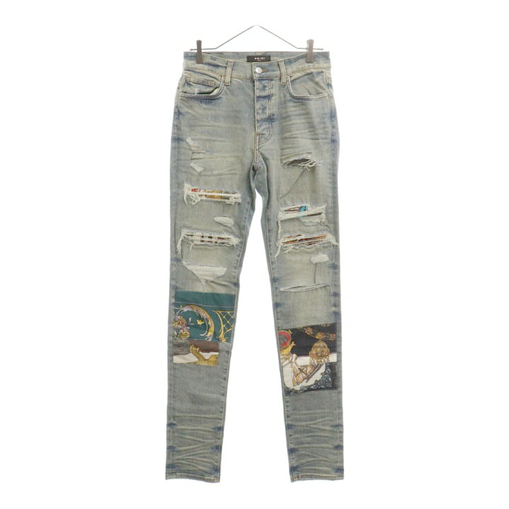 楽天市場】AMIRI(アミリ) サイズ:31 Scarves Art Patch Jeans スカーフ 