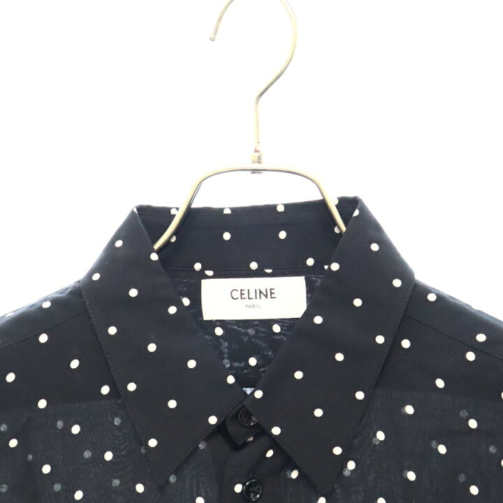 celine セリーヌ ドラッグストアカラー クラシックシャツ ドットプリント