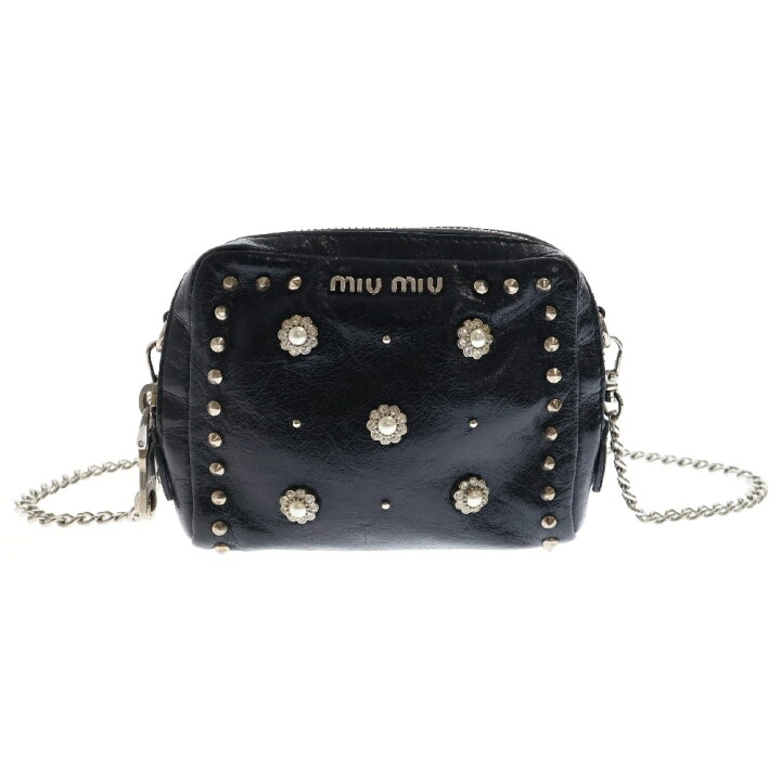 楽天市場】miumiu(ミュウミュウ) ビジュースタッズ装飾 チェーン 