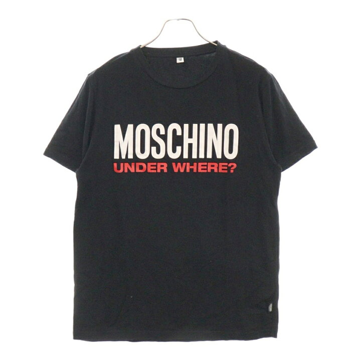 楽天市場】MOSCHINO(モスキーノ) サイズ:M フロントロゴプリント 半袖T  