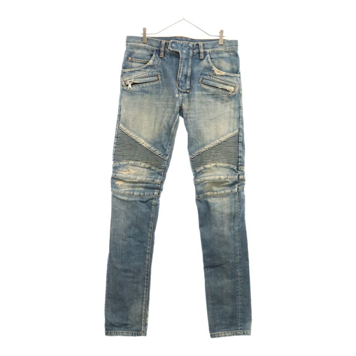 楽天市場】BALMAIN(バルマン) サイズ:30 14AW ダメージ加工 蛇腹 