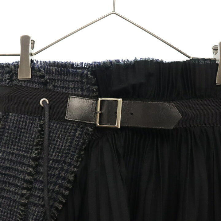 楽天市場】Sacai(サカイ) サイズ:1 18AW Pleat Wrap Skirt-Tweed 