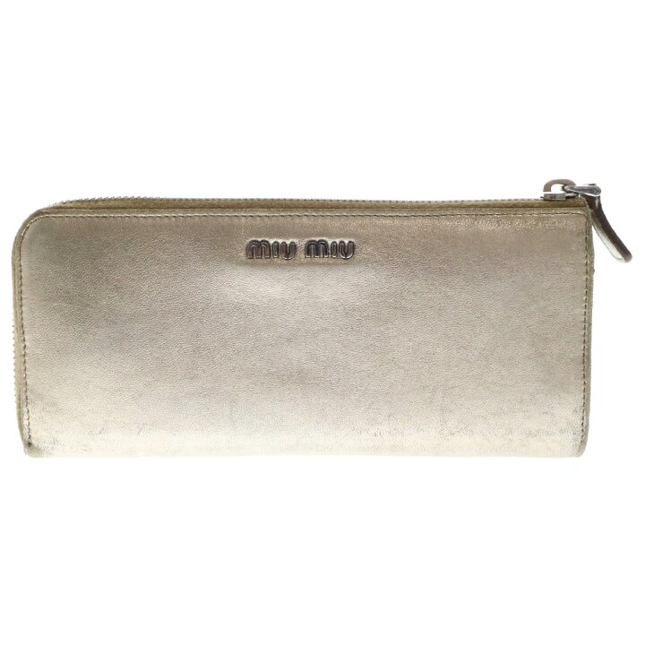 楽天市場】miumiu(ミュウミュウ) L字ファスナー リボン付き ロング  