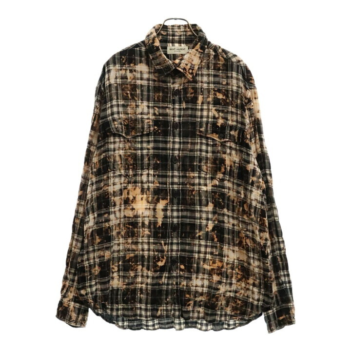 saint laurent paris 17SS チェックシャツ