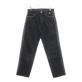SUPREME(シュプリーム) サイズ:30 24AW ×B.B. Simon Studded Double Knee Painter Pant bbサイモン スタデッド ダブルニー ペインターパンツ デニムパンツ ブラック【中古】【程度A】【カラーブラック】【取扱店舗渋谷】