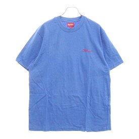 SUPREME(シュプリーム) サイズ:M Arabic Logo Washed Tee アラビック ロゴ刺繍 クルーネック半袖Tシャツ カットソー【中古】【程度B】【カラーブルー】【オンライン限定商品】